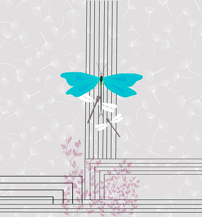 Dragonflies Digital Design Work adobe illustrator art artisticwork artwork digital design digital work illustration surface design
