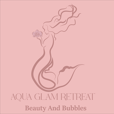 AQUA GLAM RETREAT branding design digital art graphic design illustration illustrator logo visual identity