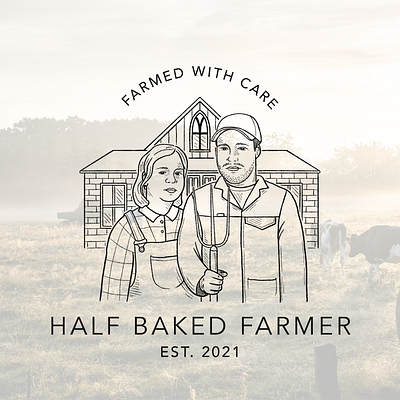 Half Baked Farmer | Logo Design branding corporate identity graphic design illustration illustrator logo procreate