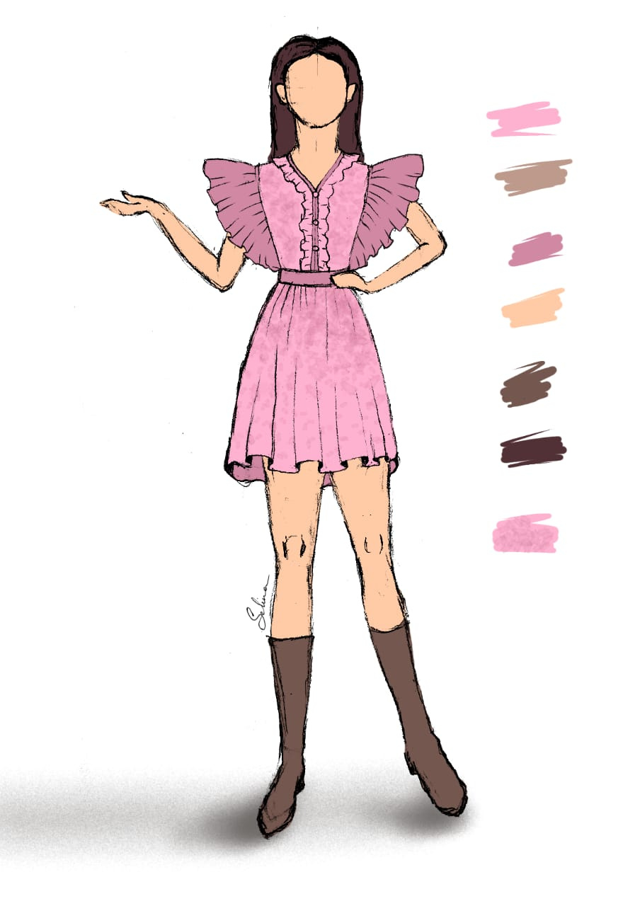 Barbie apparel barbie design fashion fashion design fashion illustration graphic design illustration pink dress