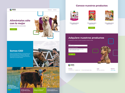 Pets food landing page UI branding cats cow dogs ecommerce farm food pet food pets ui uidesign uxdesign website design