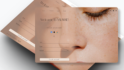 Sign in page for a skincare website app branding design figma graphic design illustration logo ui ux vector website