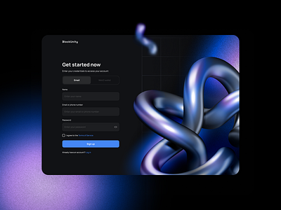 Сoncept of Registration Page 3d blockchain crypto cryptocurrency design registration sign up sign upsign in page ui ui ux ui design uidesign web web3 wallet