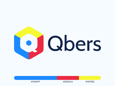 Qbers Logo affinity designer brand design flat identify logotype minimalist rubiks cube simple speedcubing symbol vector