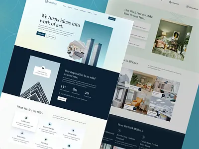 Modern Architecture & Interior Web Template architectural branding business business consulting clinic design ecommerce finance landing page real estate ui user interface web design