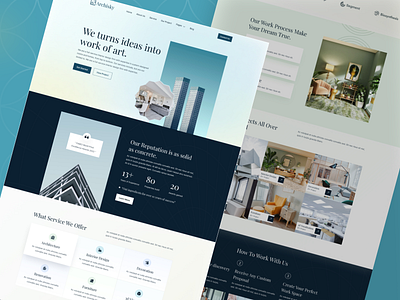 Modern Architecture & Interior Web Template architectural landing page real estate ui user interface web design