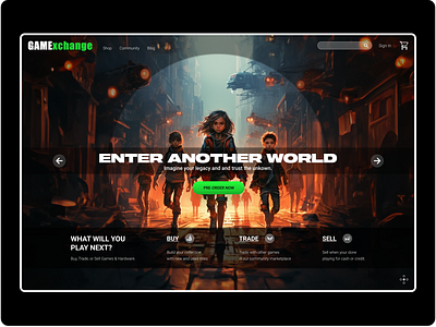 GAMExchange: Gaming Marketplace Concept branding desktop figma gaming graphic design ui ux visual design web design