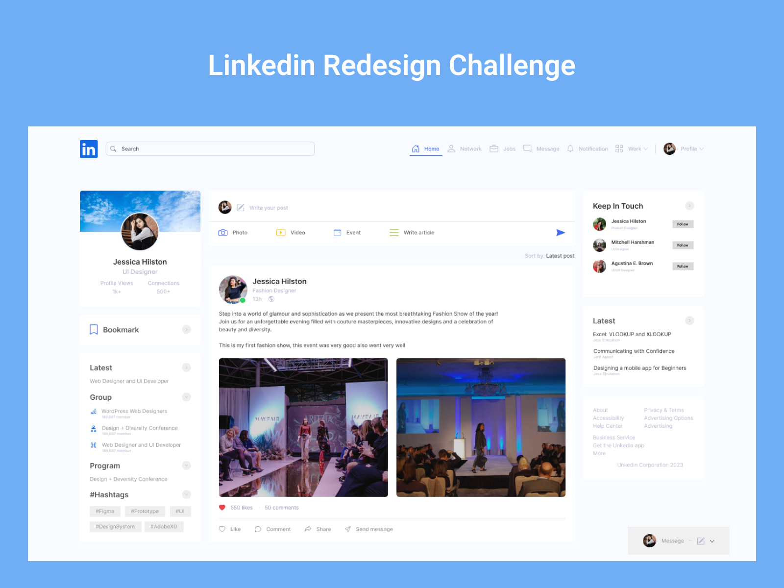 Linkedin Redesign Chalenge By Shamsunnahar Lima On Dribbble