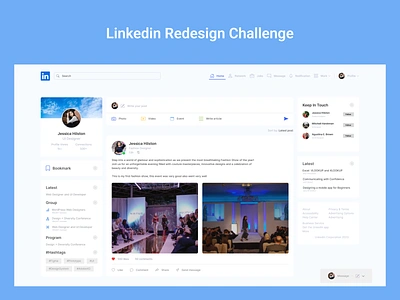 Linkedin Redesign Chalenge branding design figma graphic design illustration linkedin linkedin redesign challenge logo ui ux vector website