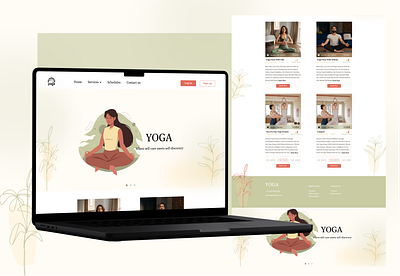 Yoga Website aesthetic aesthetically pleasing aesthetics calming design minimalism minimalistic nature redesign ui ui design uiux ux website website design website redesign yoga yoga website