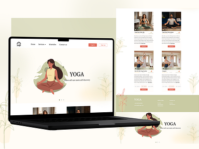 Yoga Website aesthetic aesthetically pleasing aesthetics calming design minimalism minimalistic nature redesign ui ui design uiux ux website website design website redesign yoga yoga website