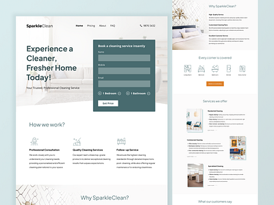 SparkleClean - Minimalist Design design graphic design minimal ui ux web design website