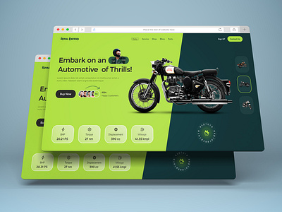 Royal Enfield Hero Section Design ai branding creative design design graphic design hero section illustration landing page minimal design modern design ui user interface ux ux design vector webdesign