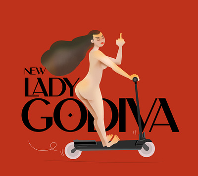 New Lady Godiva girl nude skate