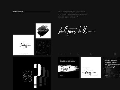 ENNUI.AM — Brand Ideas blackandwhite branding instagram logo minimalism typography