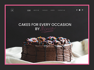 M cake shop - Day 20 30daysofweb cake cake shop catalog clean design design challenge desktop events figma picture sweet ui web