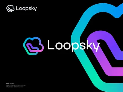 Modern, Tech, Innovation, Data Research, Development, Could Logo abstract logo brand identity branding cloud logo data development fintech gradient logo icon identity limitless logo logo design loop minimalist modern logo research saas tech web3