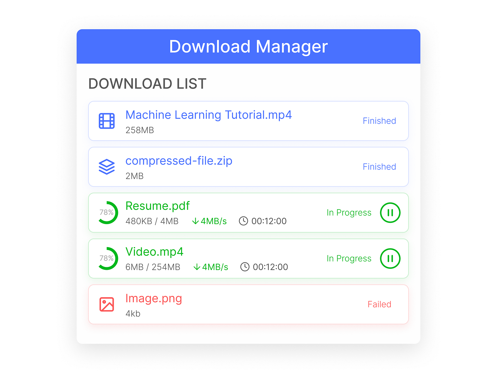 Browser Extension Download Manager by Sugiono on Dribbble