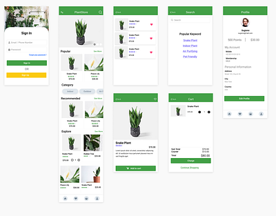 Plant Store App UI Design android app application design figma flutter ios app mobile mobile app mobile design mobile development swiftui ui ui design ux