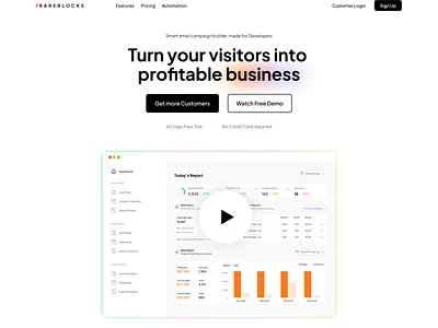 Landing Page Hero Section landing page product design ui ui ux web design