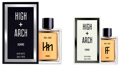 High + Arch Luxury Perfume Packaging art direction branding cosmetics graphic design retail typography
