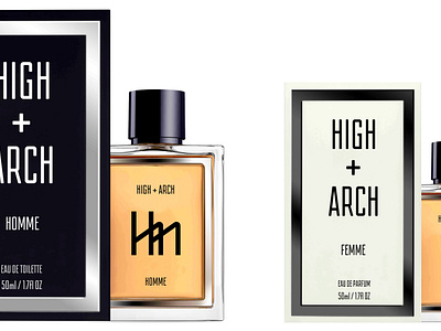 High + Arch Luxury Perfume Packaging art direction branding cosmetics graphic design retail typography