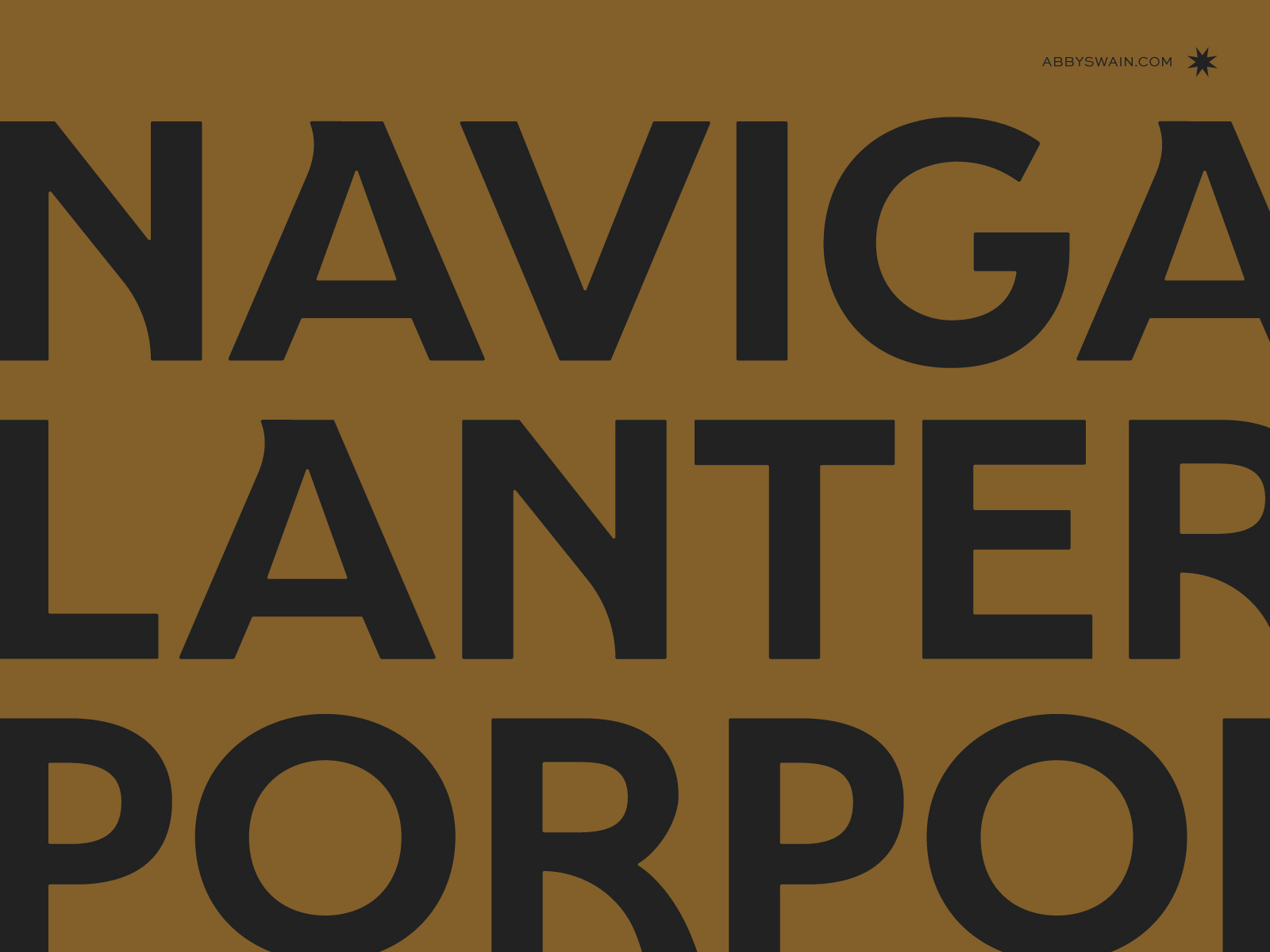Cape Typeface - Character Display typeface