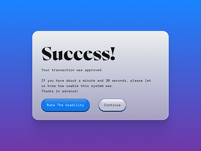 Success message buttons glossy success ui