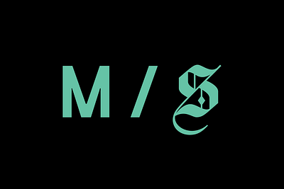 M/S – Made in Sudety blackletter fraktur green logo logotype