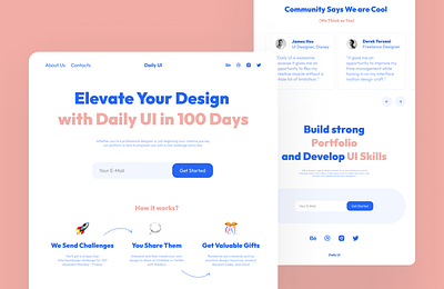 Redesign Daily UI Landing Page 100 daily ui 100 daily ui page daily ui redesign daily ui webpage daily ui website dailyui dailyui landing page dailyui100 design hero page landing landing page minimalism ui uiux website