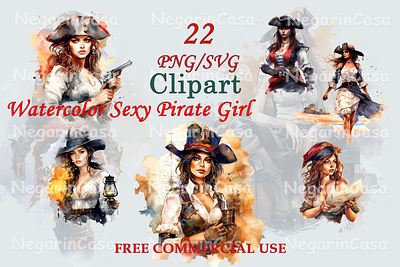 Sexy Pirate Girl graphic design