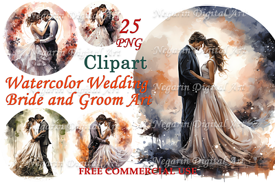 Wedding Bride and Groom Art graphic design