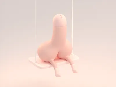 Happy Penis 3d brosmind c4d character design fun happy illustration penis play render sex vago3d