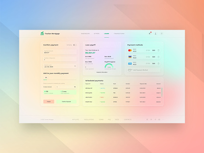 Mortgage & Loan Payoff Tracker UI UX Dashboard Web Design SaaS dashboard extej finance financial app fintech gradient insurance loan loans mortgage mortgage app payments payoff tracker prorerty real estate saas ui ux wallet web app web design