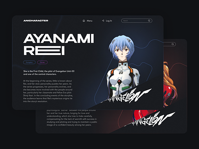 Anime Website / Page Concept anime concept design evangelion ui ux webdesign