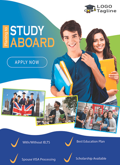 Study Aboard Poster branding flyer graphic design poster student study study aboard travel