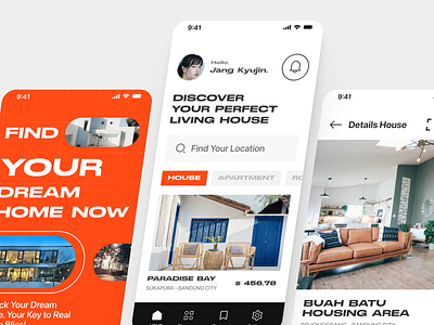 Griya - Real Estate Mobile App agent airbnb apartment app clean design home listing hotel housing ios mobile mobile app properties property real estate real estate agency rent ui uiux ux