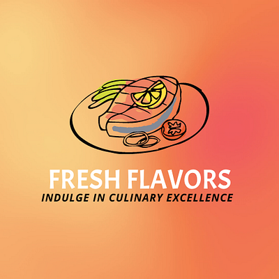 Fresh Flavors Fish Logo 3d animation branding creative logo design fish logo flavors logo fresh logo graphic design halal logo halal plus illustration logo motion graphics vector