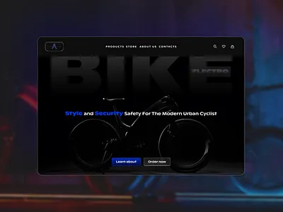landing Page электрического велосипеда animation app branding design graphic design icon illustration minimal typography ui ux vector web