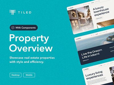 Property Overview Template interactive microapp no code presentation property overview real estate template