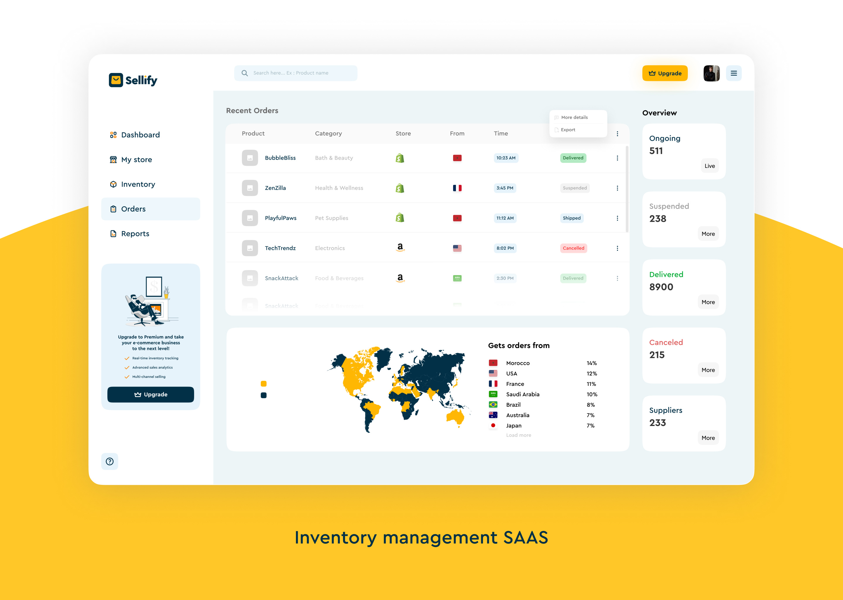 Inventory management SAAS branding ui ui design user experience user interface ux ux design