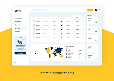 Inventory management SAAS branding ui ui design user experience user interface ux ux design