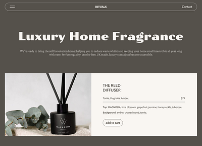 Rityals shop header branding design web webdesign website