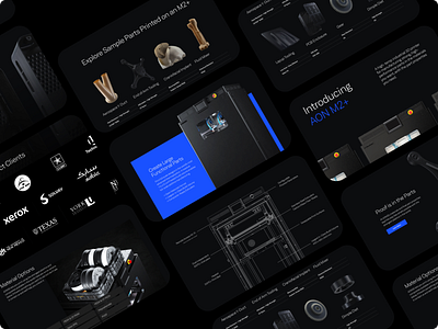 Full Design Scope for NASA's Industrial 3D Printers 3d blue dark elegant graphic design illustration landing page minimal modern space ui ux web website