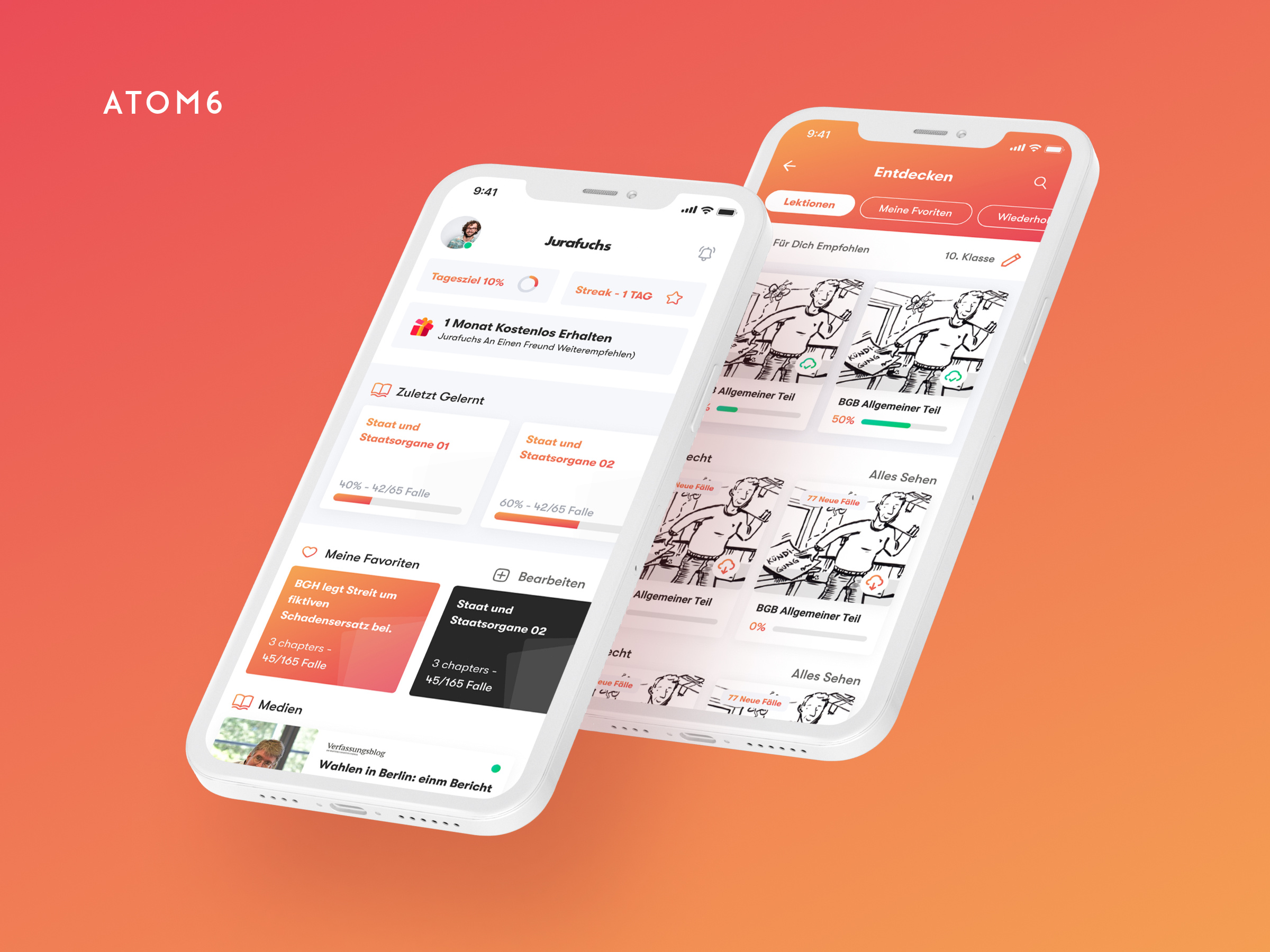 Jurafuchs Mobile App & Website by Atom6 branding design graphic design illustration logo mockup motion graphics motiongraphic ui uidaily uidesign uidesigns uiux web app