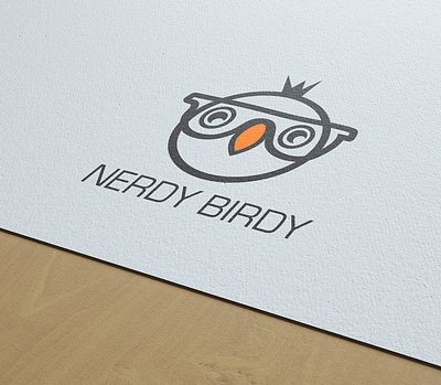 Nerdy Birdy Logo branding design graphic design illustration logo vector