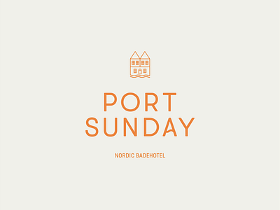 Port Sunday Nordic Badehotel Logo branding design female handlettering hotel illustration inn lettering logo sea type design