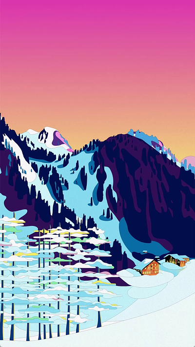 Ski Alta Utah Digital Vector Illustration Art art drawing graphic design illustration illustration art illustrator vector