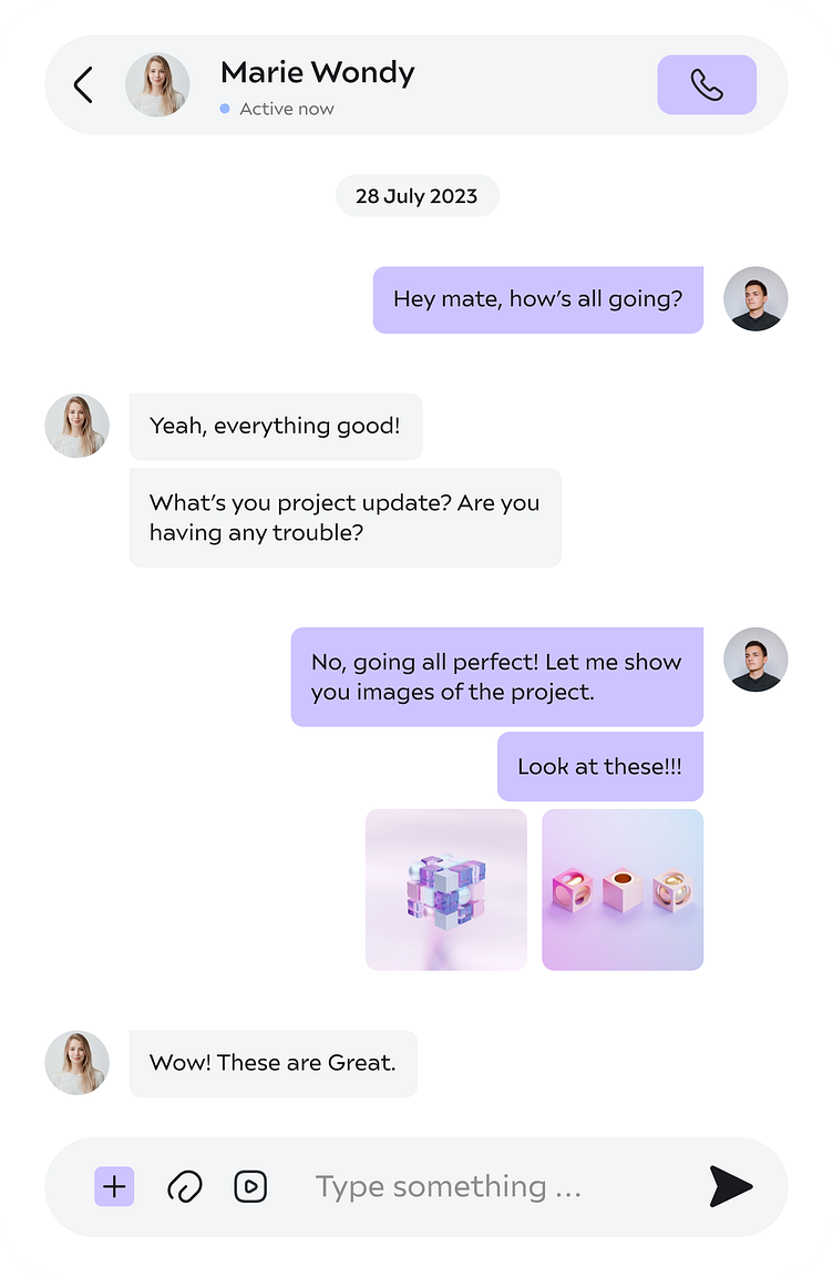 Chat UI UX by Mahid on Dribbble