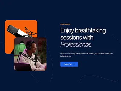 Pods - Ongoing project design poscast product design section ui ui design ux design web design